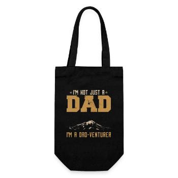 Camping Papa Witz - Geschenkbeutel für Flaschen - Schwarz - Vorne