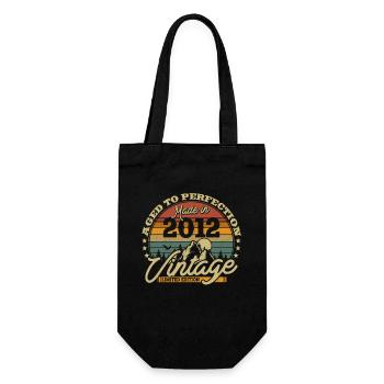 Cadeau d’anniversaire vintage 2012, 11-12 ans - Sac à bouteille - noir - Devant