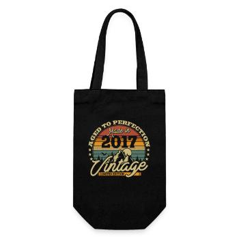 Cadeau d’anniversaire vintage 2017 - 6/7 ans - Sac à bouteille - noir - Devant