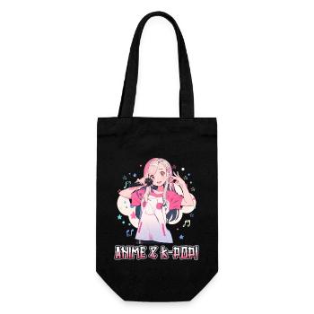 Anime and K-Pop Korean Pop Music Kpop - Gift Bag for Bottles - black - Front