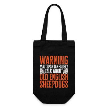 Old English Sheepdog Sheepie Bobtail - Gift Bag for Bottles - black - Front
