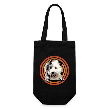 Old English Sheepdog Sheepie Bobtail - Gift Bag for Bottles - black - Front