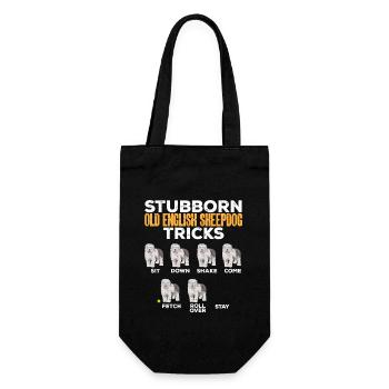 Old English Sheepdog Sheepie Bobtail - Gift Bag for Bottles - black - Front
