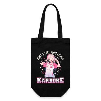 Juste une fille qui aime le karaoké - Sac à bouteille - noir - Devant