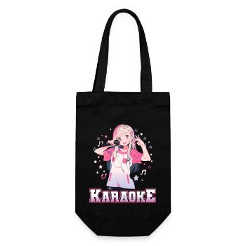 Filles Manga Anime Karaoké - Sac à bouteille - noir - Devant