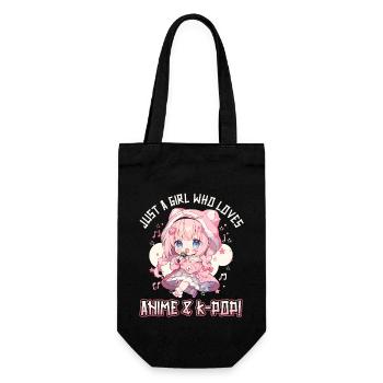Juste une fille qui aime l’anime et la K-Pop - Sac à bouteille - noir - Devant