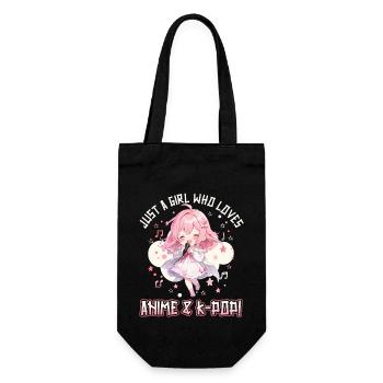 Juste une fille qui aime l’anime et la K-Pop - Sac à bouteille - noir - Devant