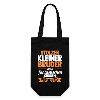 Geschwister Brüder Bruder - Geschenkbeutel für Flaschen - Schwarz - Vorne
