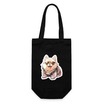 Dogs Pet Dog Owner Dog Lover Animal - Gift Bag for Bottles - black - Front