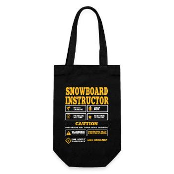 Funny Ski Instructor Saying Shirt - Gift Bag for Bottles - black - Front