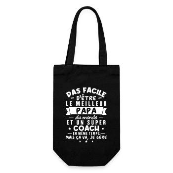 Papa et Coach - Sac à bouteille - noir - Devant
