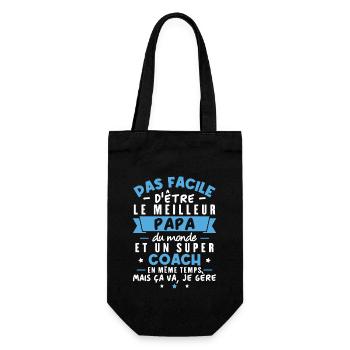 Papa et Coach - Sac à bouteille - noir - Devant
