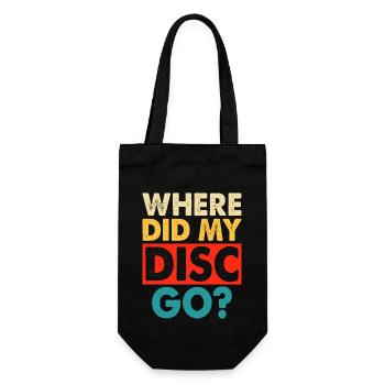Discgolf Disc Golf - Geschenkbeutel für Flaschen - Schwarz - Vorne
