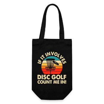 Discgolf Disc Golf - Geschenkbeutel für Flaschen - Schwarz - Vorne