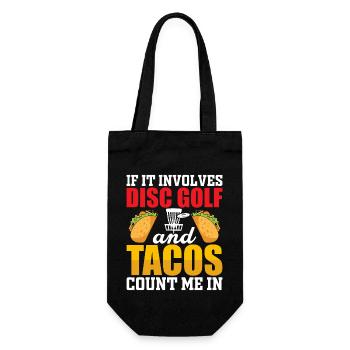 Disc Golf Tacos - Geschenkbeutel für Flaschen - Schwarz - Vorne