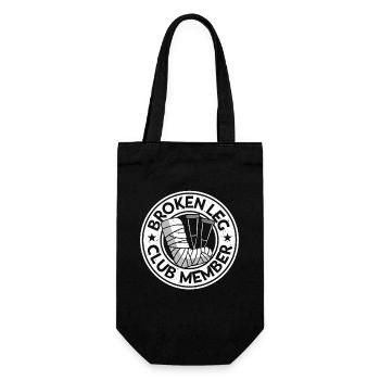 Broken Leg Club Member - Geschenkbeutel für Flaschen - Schwarz - Vorne