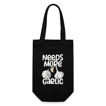 Needs more garlic lovers salt garlic - Gift Bag for Bottles - black - Front