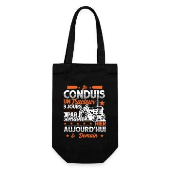 Je Conduis Un Tracteur - Sac à bouteille - noir - Devant