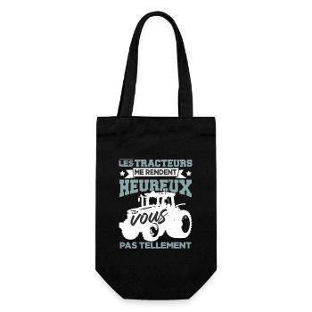 Tracteur Homme Humour - Sac à bouteille - noir - Devant