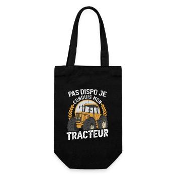 Pas Dispo Je Conduis Mon Tracteur - Sac à bouteille - noir - Devant