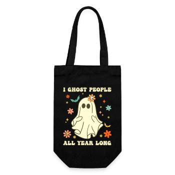 Halloween I Ghost People All Year Long - Gift Bag for Bottles - black - Front