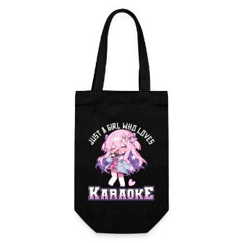 Juste une fille qui aime le karaoké - Sac à bouteille - noir - Devant