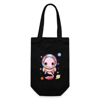 Axolotls dans l’aquarium spatial animaux de compagnie axolotls - Sac à bouteille - noir - Devant