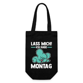 Koala Lass Mich Ich Habe Montag - Geschenkbeutel für Flaschen - Schwarz - Vorne