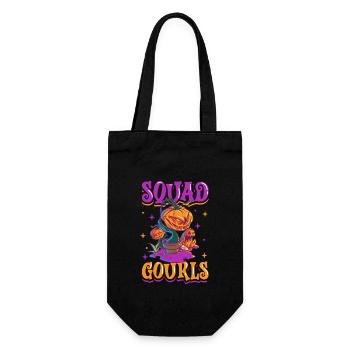 Creepy Pumpkin Halloween Costume Autumn Autumn - Gift Bag for Bottles - black - Front