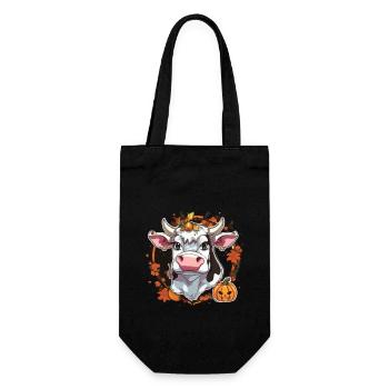 Cow Dairy Cow Cow Halloween Autumn Farmer - Gift Bag for Bottles - black - Front