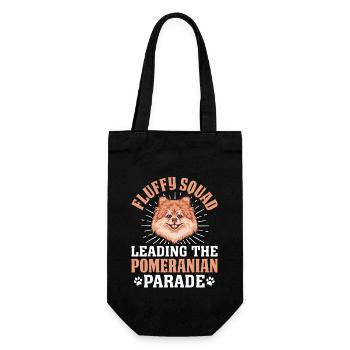 Fluffy Squad leading the Pomeranian Parade - Gift Bag for Bottles - black - Front