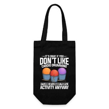 Cardio Drumming Fitnessstudio Fitnesskurs Workout - Geschenkbeutel für Flaschen - Schwarz - Vorne