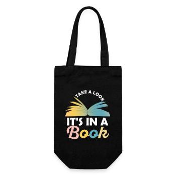 Jetez un coup d’œil C’est dans un rat de bibliothèque de lecture de livre - Sac à bouteille - noir - Devant