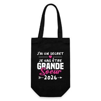 Je Vais être Grande Soeur 2026 - Sac à bouteille - noir - Devant