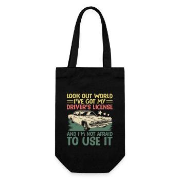 Driving License Passed New Driver Permit Driving S - Gift Bag for Bottles - black - Front