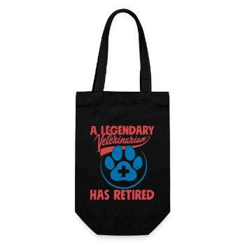 A Legendary Veterinarian Has Retired Vet Tech Doct - Gift Bag for Bottles - black - Front