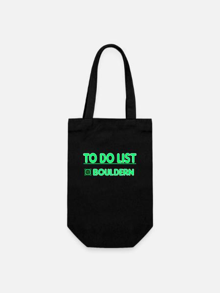 Bouldern Boulder Klettern Boulderer Bouldering - Geschenkbeutel für Flaschen - Schwarz