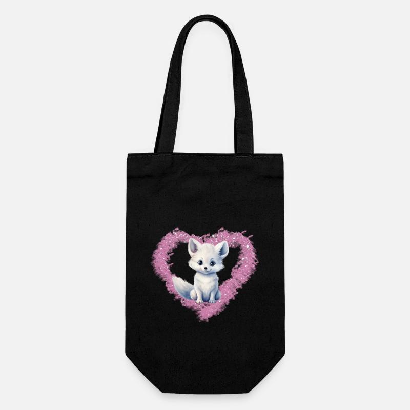 Polar Fox Ice Fox Arctic Fox - Gift Bag for Bottles - black