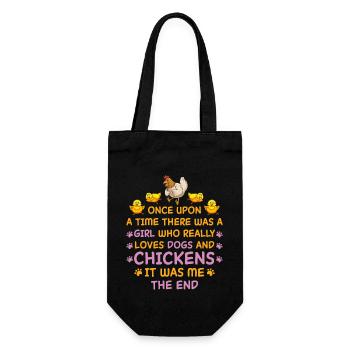 Dog Chickens Farmer Chickens Dogs Lovers - Gift Bag for Bottles - black - Front
