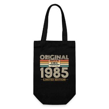 Geburtstagsgeschenk 1985 Vintage 38-39 Jahre alt - Geschenkbeutel für Flaschen - Schwarz - Vorne