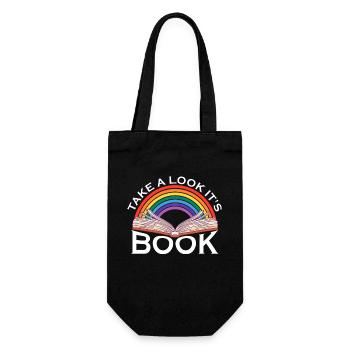 Jetez un coup d’œil C’est dans un rat de bibliothèque de lecture de livre - Sac à bouteille - noir - Devant