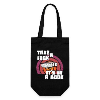 Jetez un coup d’œil C’est dans un rat de bibliothèque de lecture de livre - Sac à bouteille - noir - Devant