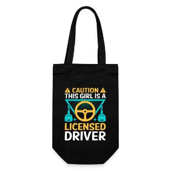 Driving License Passed New Driver Permit Driving S - Gift Bag for Bottles - black - Front