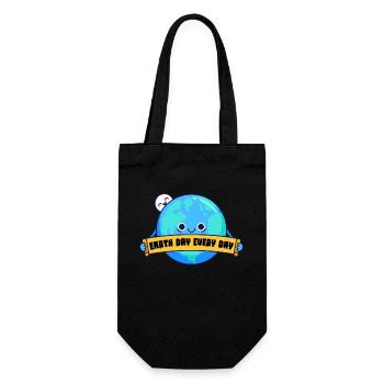 Earth Day Everyday Environmental Awareness - Gift Bag for Bottles - black - Front