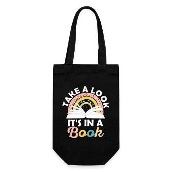 Jetez un coup d’œil C’est dans un rat de bibliothèque de lecture de livre - Sac à bouteille - noir - Devant