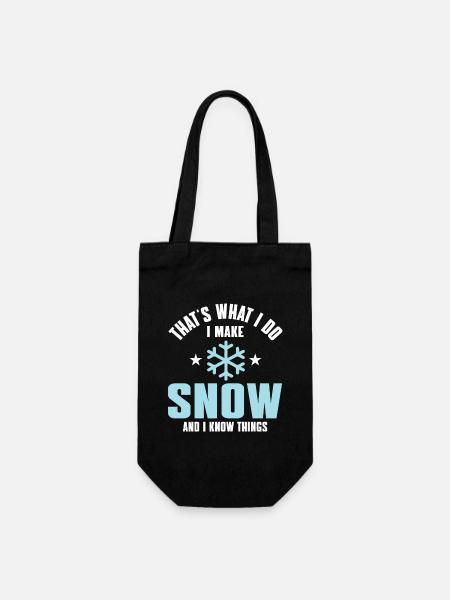 Lustiges Schneemacher-zitat - Geschenkbeutel für Flaschen - Schwarz