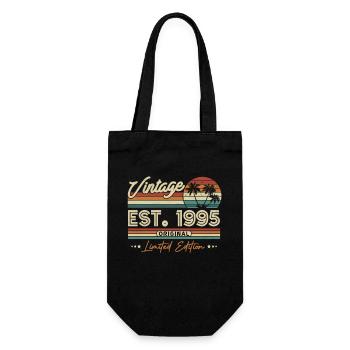 Vintage Geburtstagsgeschenk 1995 - Geschenkbeutel für Flaschen - Schwarz - Vorne