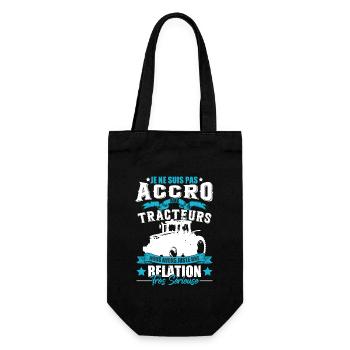 Cadeau Tracteur & Agriculture & Fermier - Sac à bouteille - noir - Devant