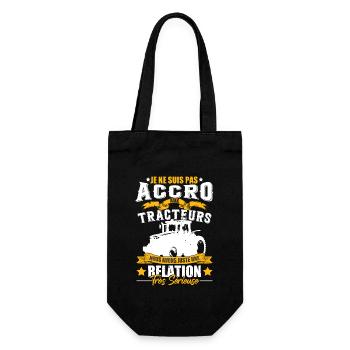 Drôle Tracteur Humour - Sac à bouteille - noir - Devant
