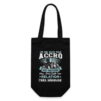 Fête des pères humoristique tracteur - Sac à bouteille - noir - Devant